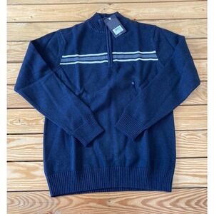 NWT Bass Half Zip Sweater Size Small Men’s Navy Pullover MSRP $69